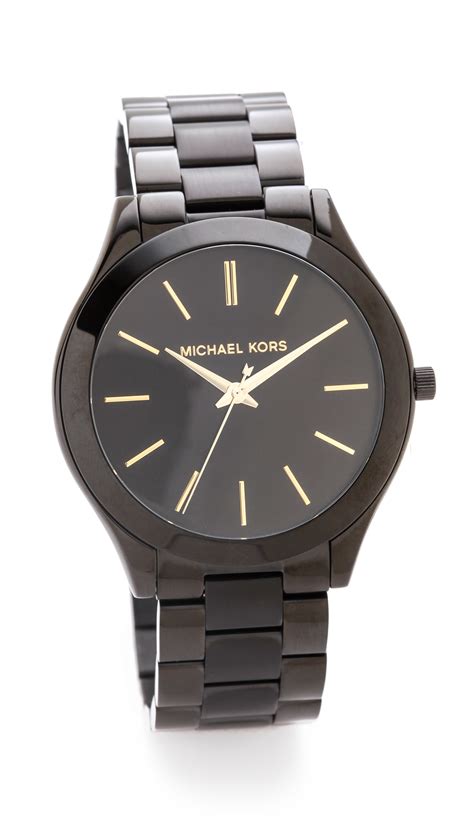 michael kors mk8730|michael kors slim runway black.